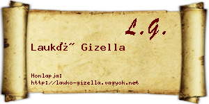Laukó Gizella névjegykártya