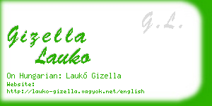 gizella lauko business card