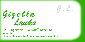 gizella lauko business card